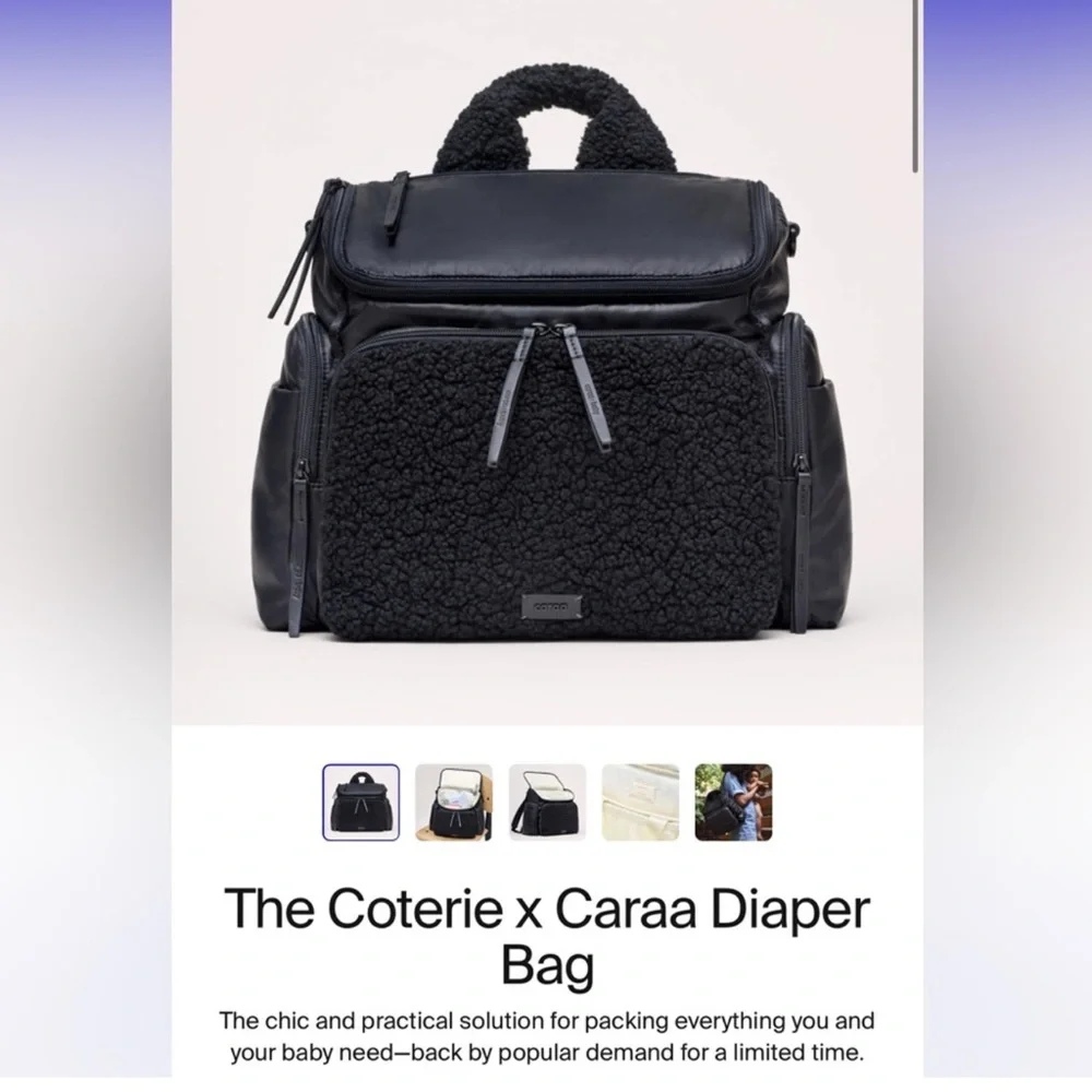 IN SEARCH OF THIS BAGCaraa Black and Gray Diaper Bag - Picture 1 of 2